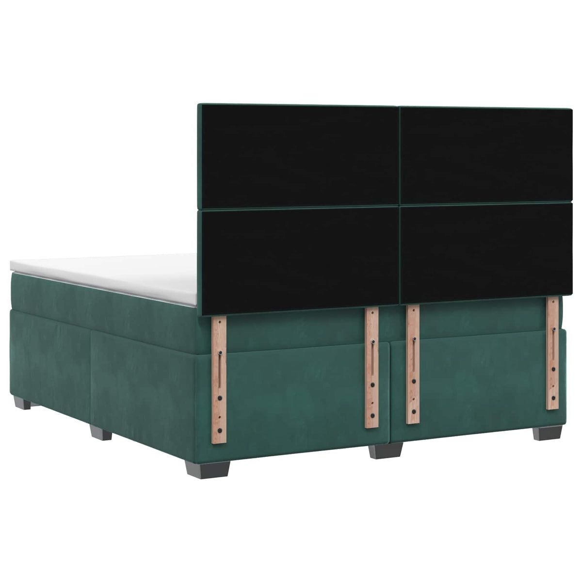 Letto box spring con materasso Verde Scuro 160 x 200 cm Velluto | homemem39
