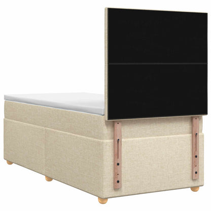 Letto box spring con materasso Crema 80 x 200 cm Tessuto | homemem39