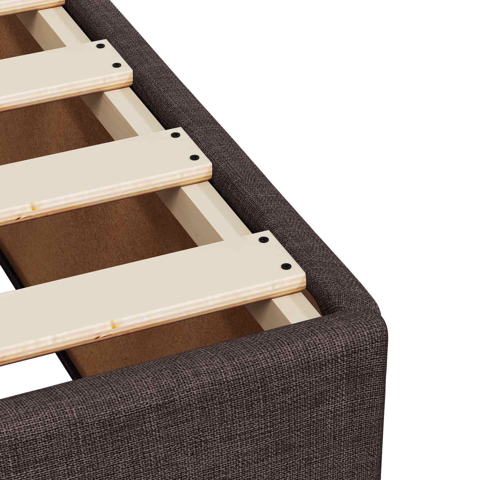 Letto box spring con materasso Marrone Scuro 100 x 200 cm | homemem39