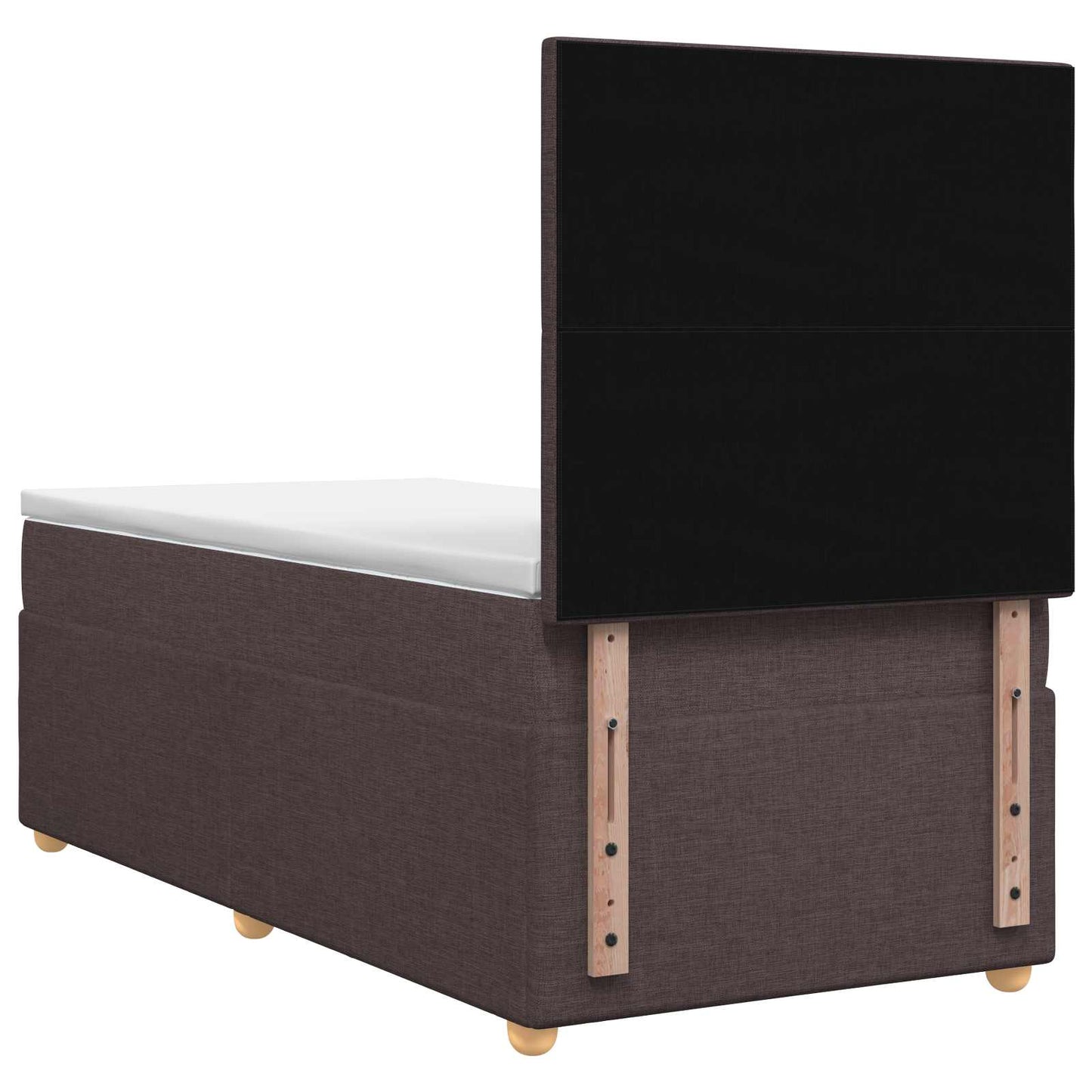 Letto box spring con materasso Marrone Scuro 100 x 200 cm | homemem39