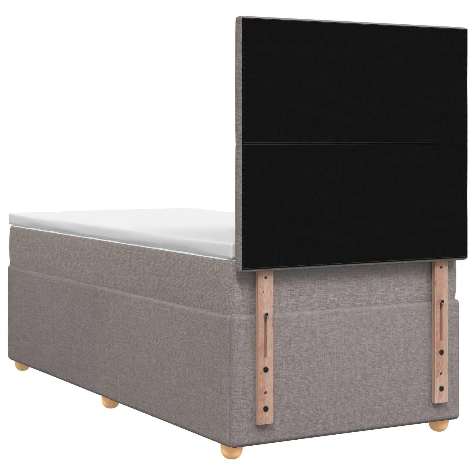 Letto box spring con materasso Tortora 100 x 200 cm Tessuto | homemem39