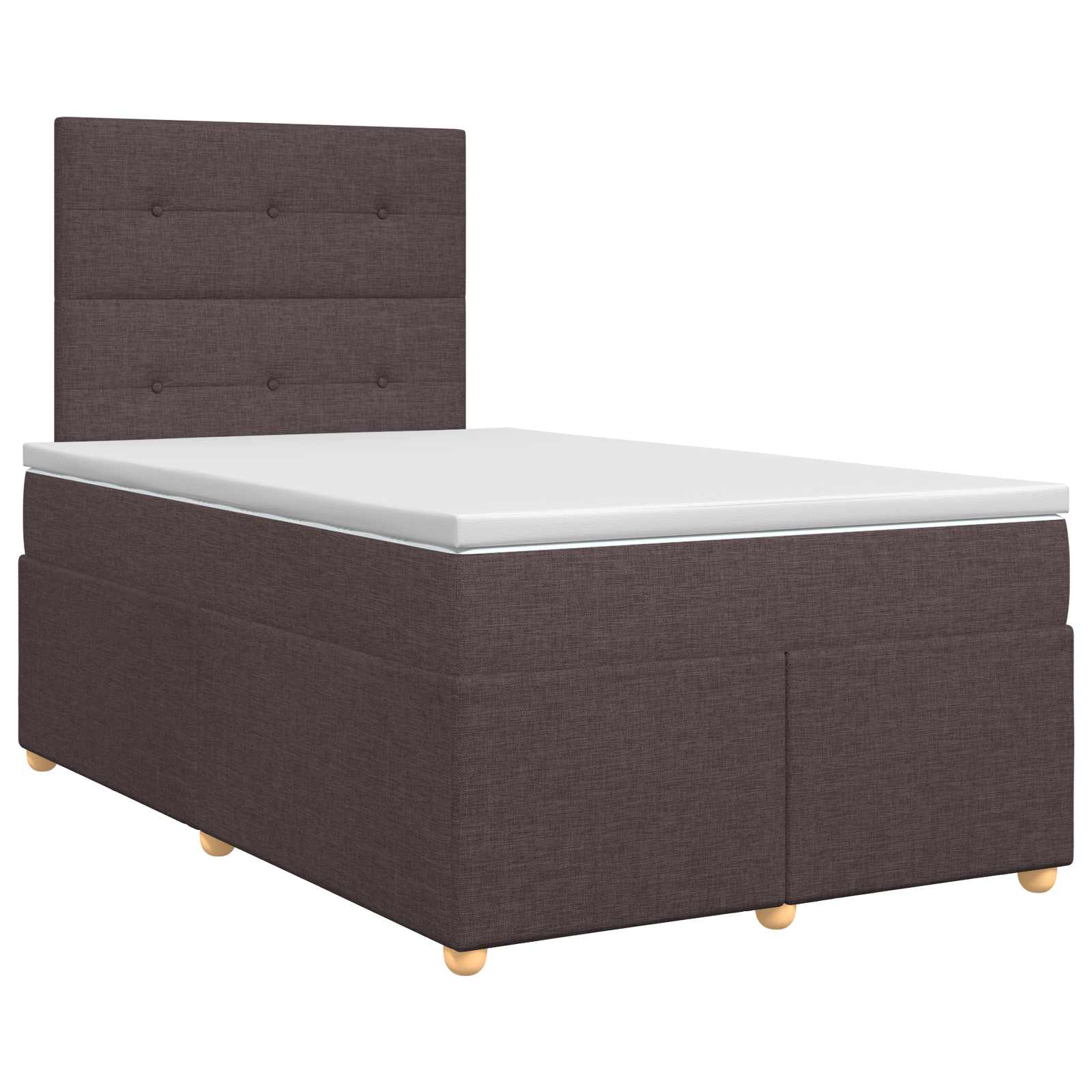 Letto box spring con materasso Marrone Scuro 120 x 190 cm | homemem39