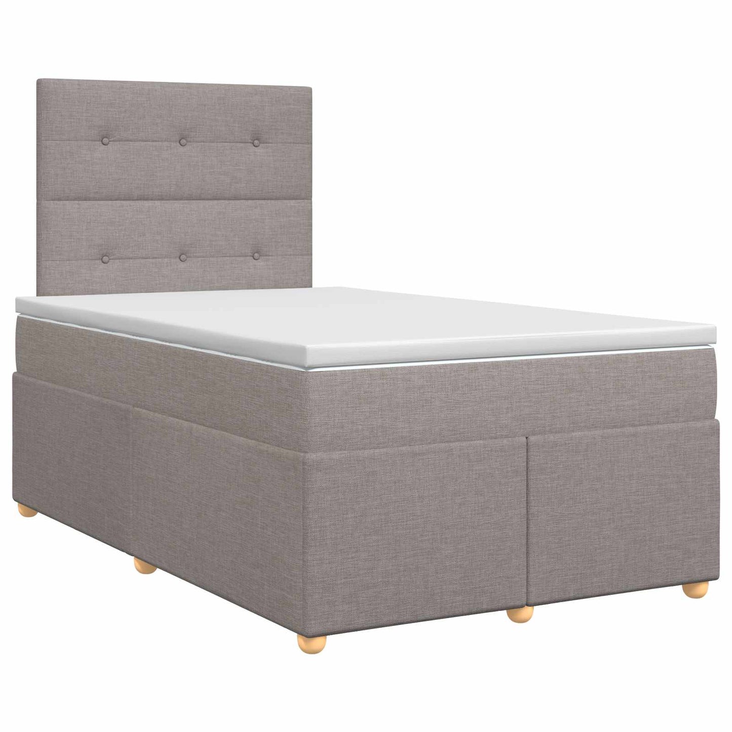 Letto box spring con materasso Tortora 120 x 190 cm Tessuto | homemem39