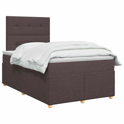 Letto box spring con materasso Marrone Scuro 120 x 200 cm | homemem39