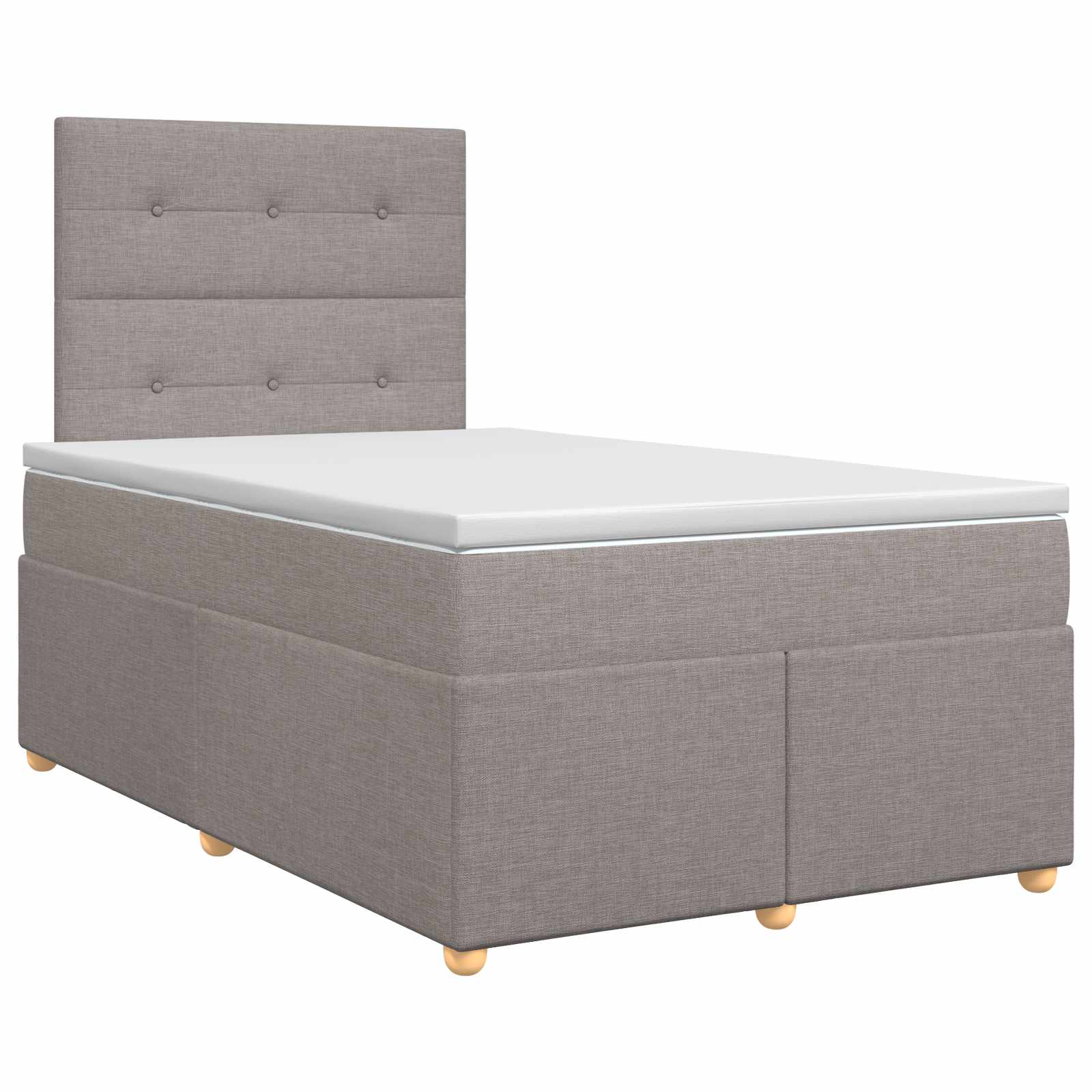 Letto box spring con materasso Tortora 120 x 200 cm Tessuto | homemem39