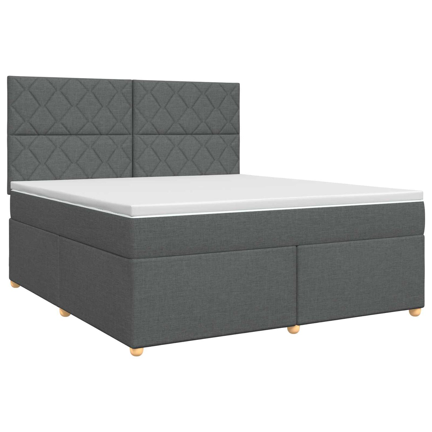 Letto box spring con materasso Grigio Scuro 140 x 190 cm | homemem39