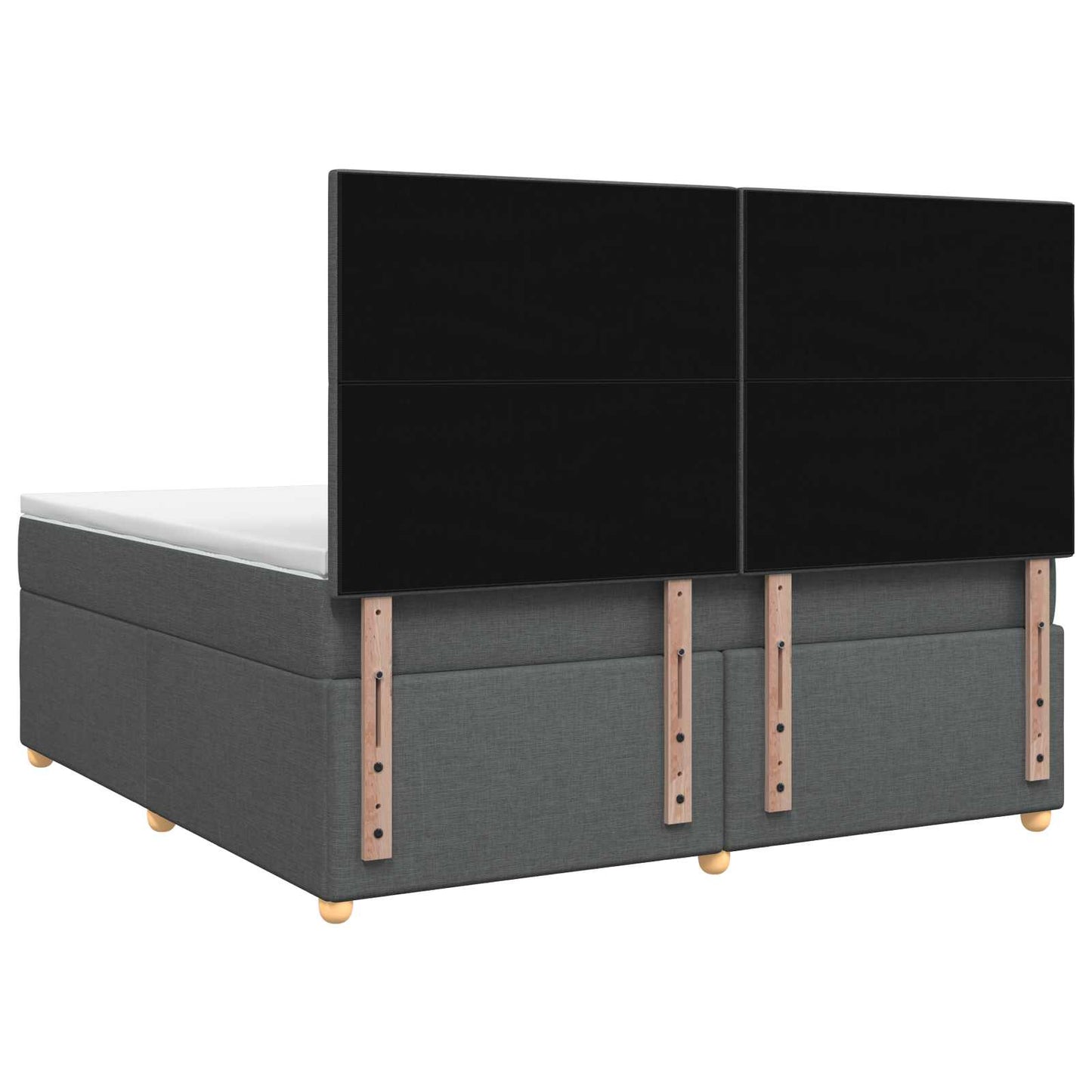 Letto box spring con materasso Grigio Scuro 140 x 190 cm | homemem39