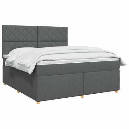 Letto box spring con materasso Grigio Scuro 140 x 190 cm | homemem39