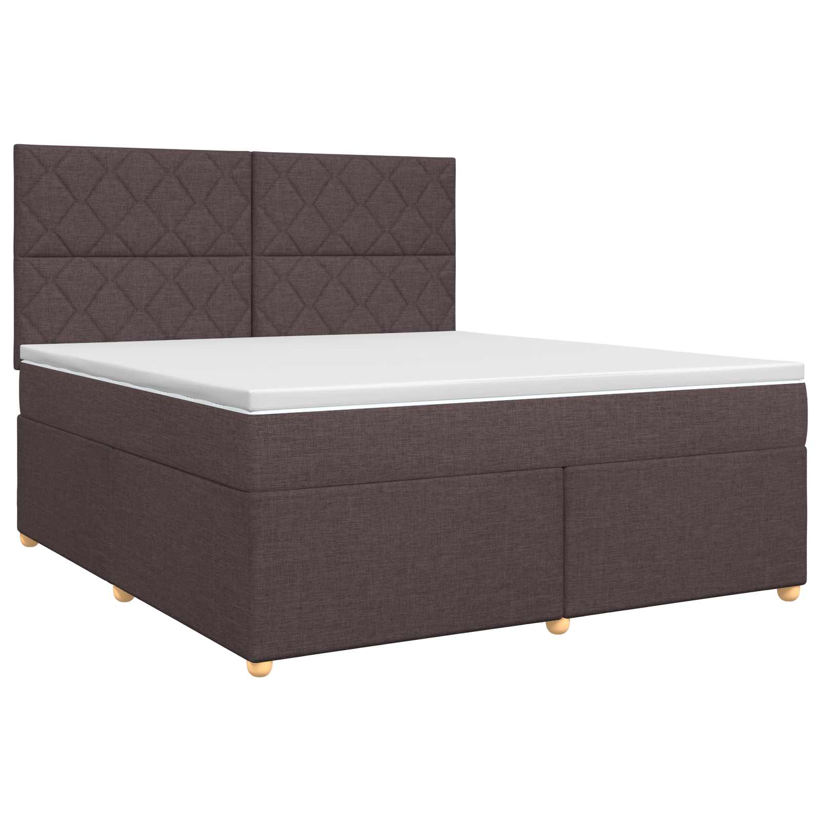 Letto box spring con materasso Marrone Scuro 140 x 190 cm | homemem39