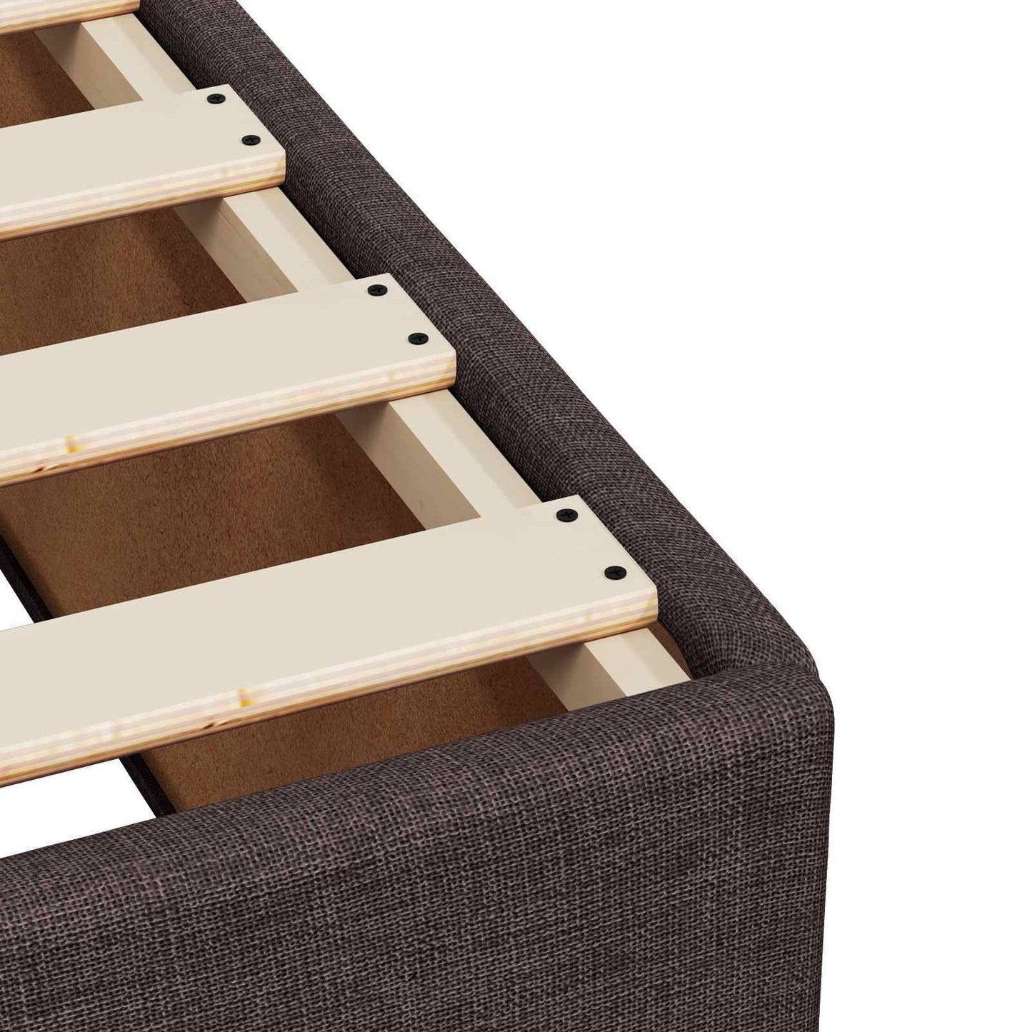 Letto box spring con materasso Marrone Scuro 140 x 200 cm | homemem39