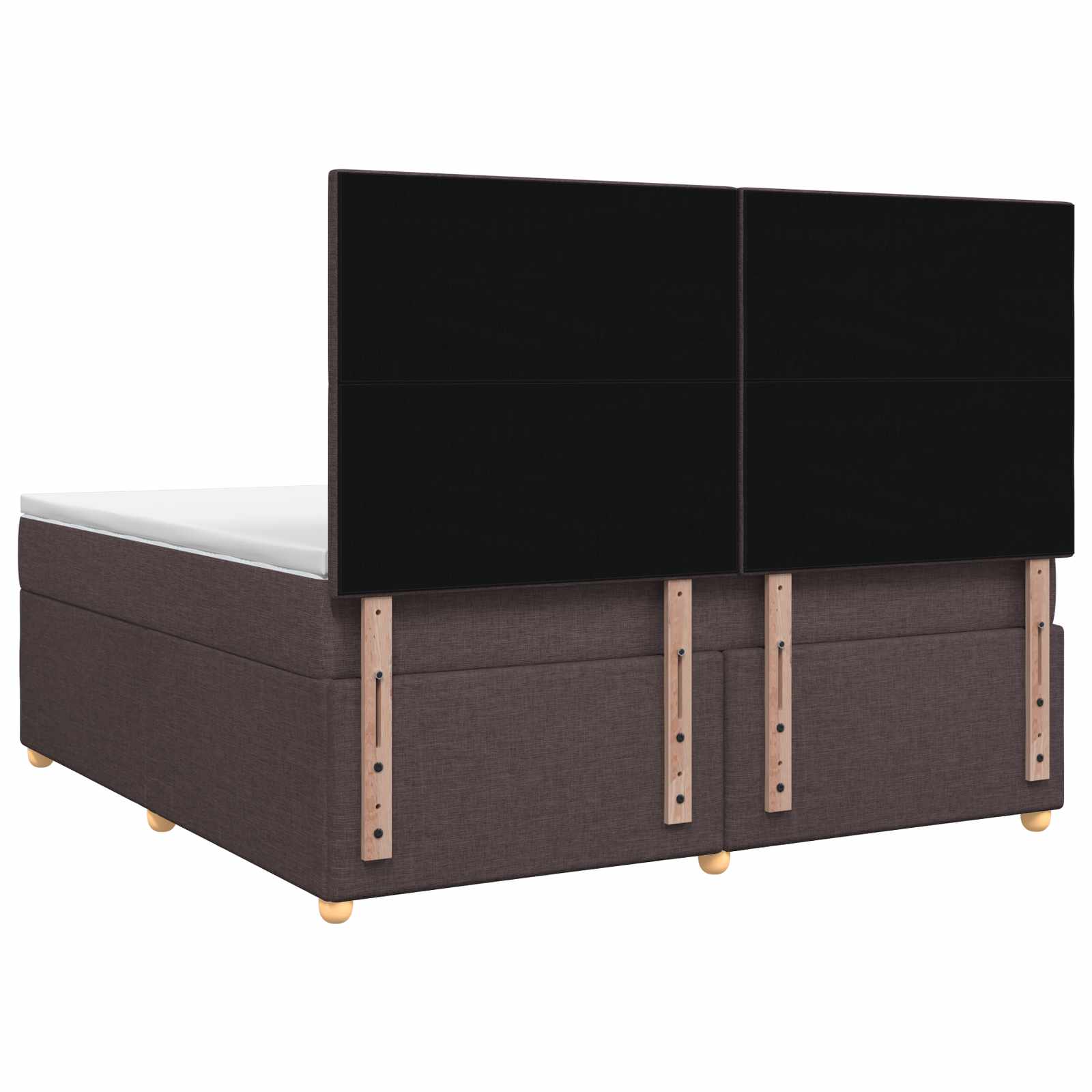 Letto box spring con materasso Marrone Scuro 140 x 200 cm | homemem39