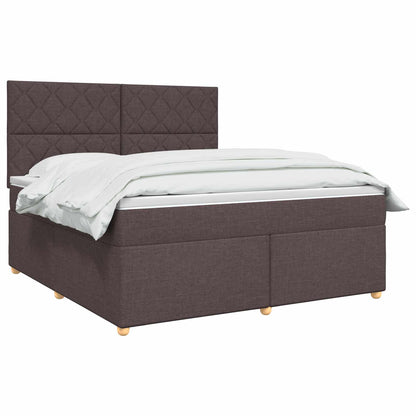 Letto box spring con materasso Marrone Scuro 140 x 200 cm | homemem39
