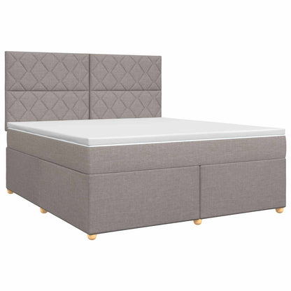 Letto box spring con materasso Tortora 140 x 200 cm Tessuto