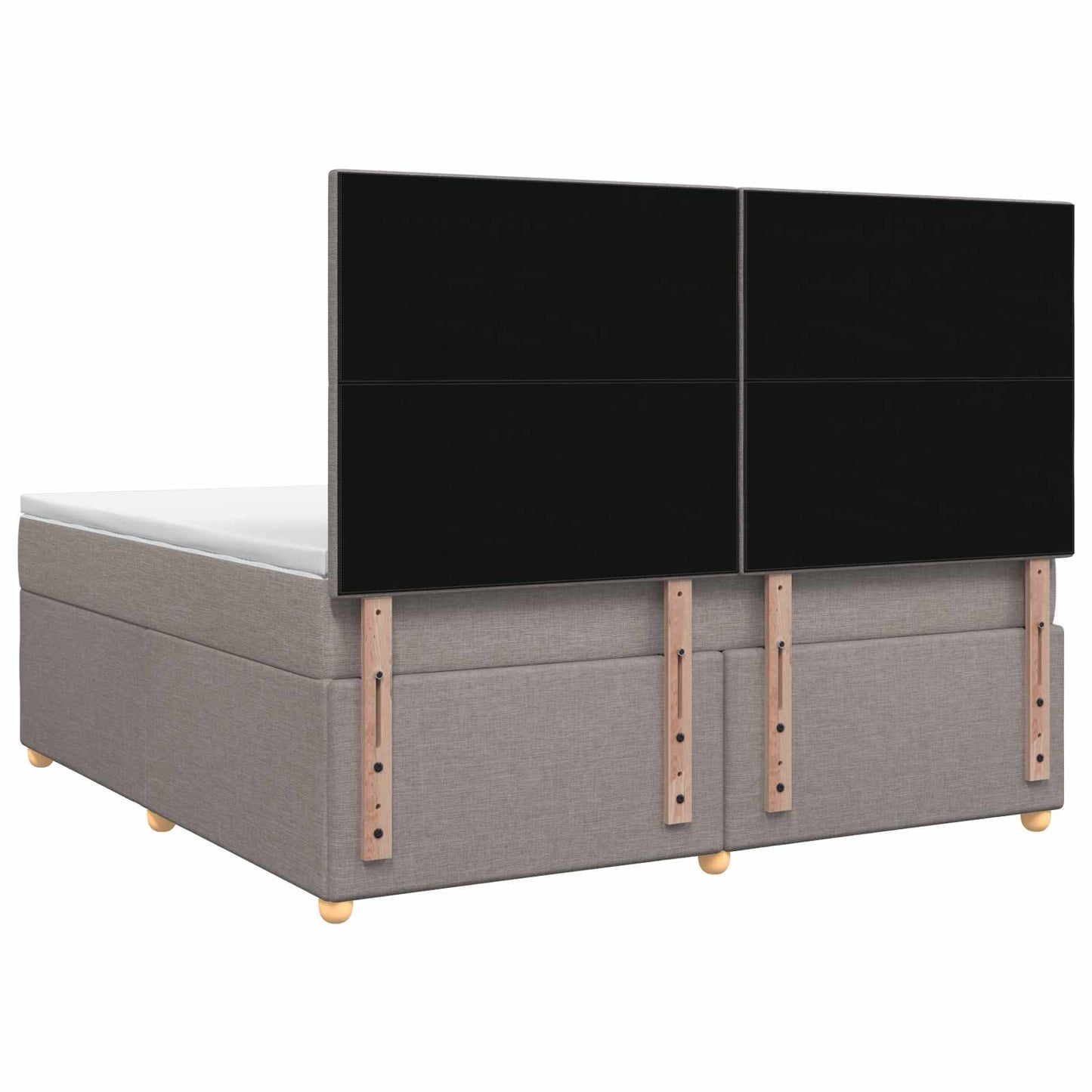 Letto box spring con materasso Tortora 140 x 200 cm Tessuto | homemem39