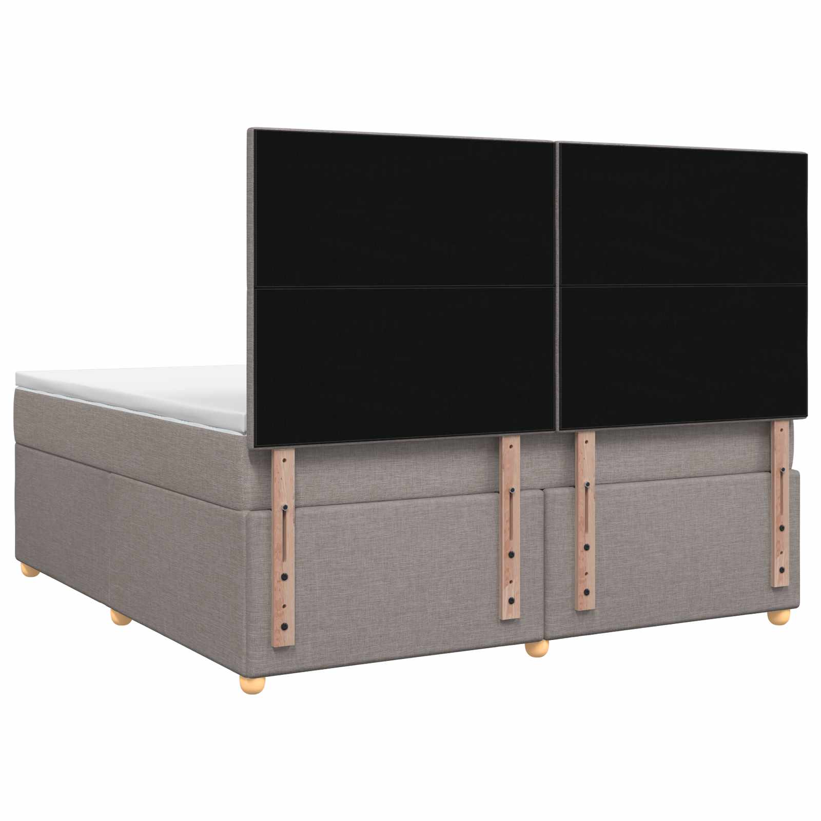Letto box spring con materasso Tortora 140 x 200 cm Tessuto | homemem39