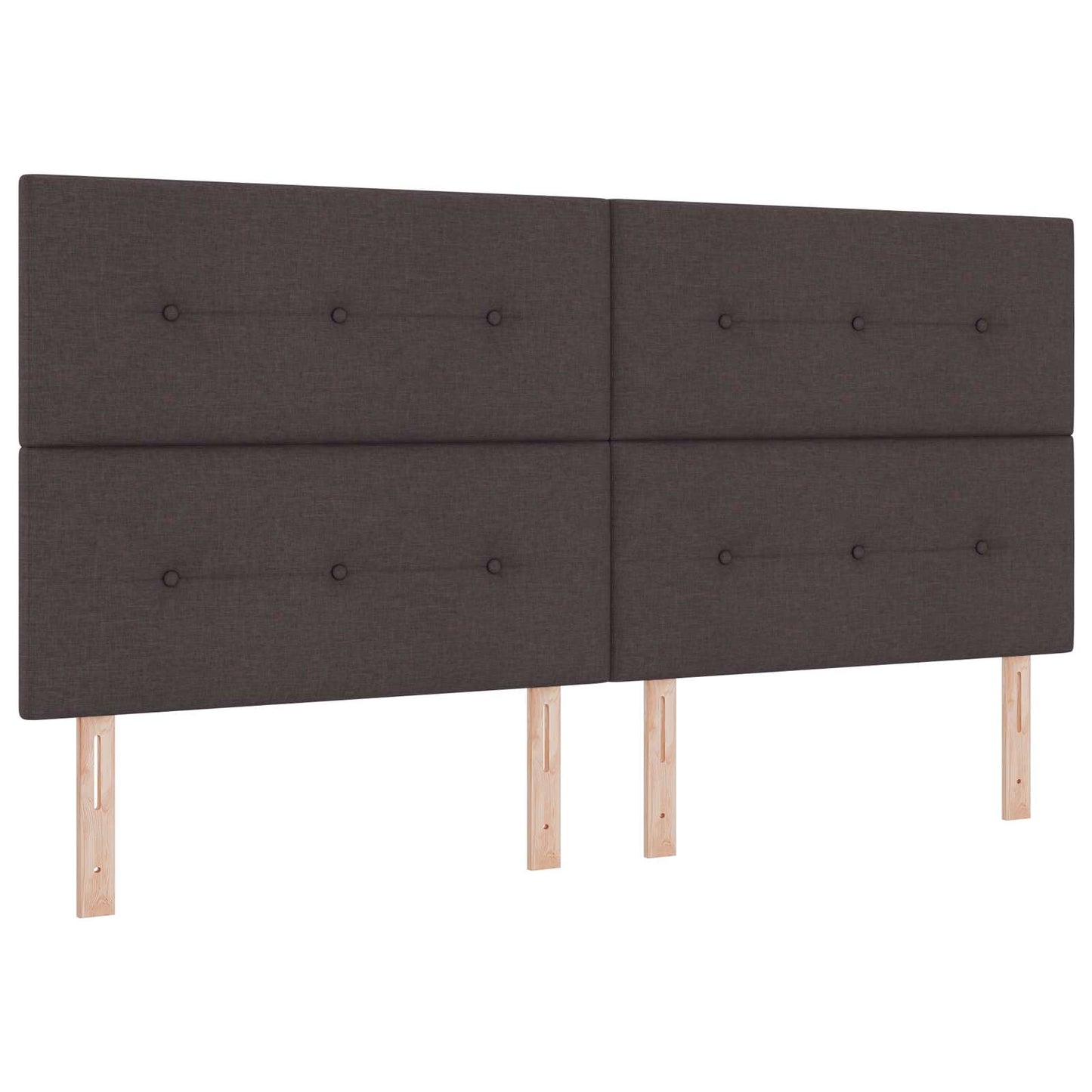 Letto box spring con materasso Marrone Scuro 200 x 200 cm