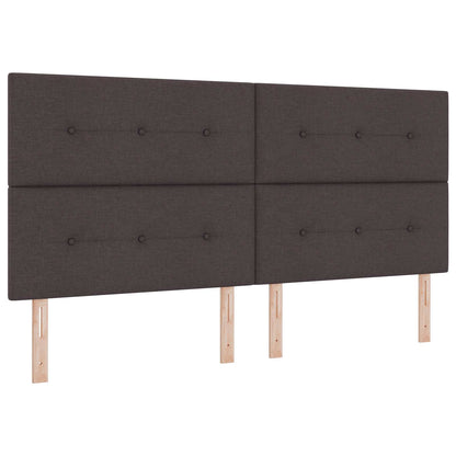 Letto box spring con materasso Marrone Scuro 200 x 200 cm