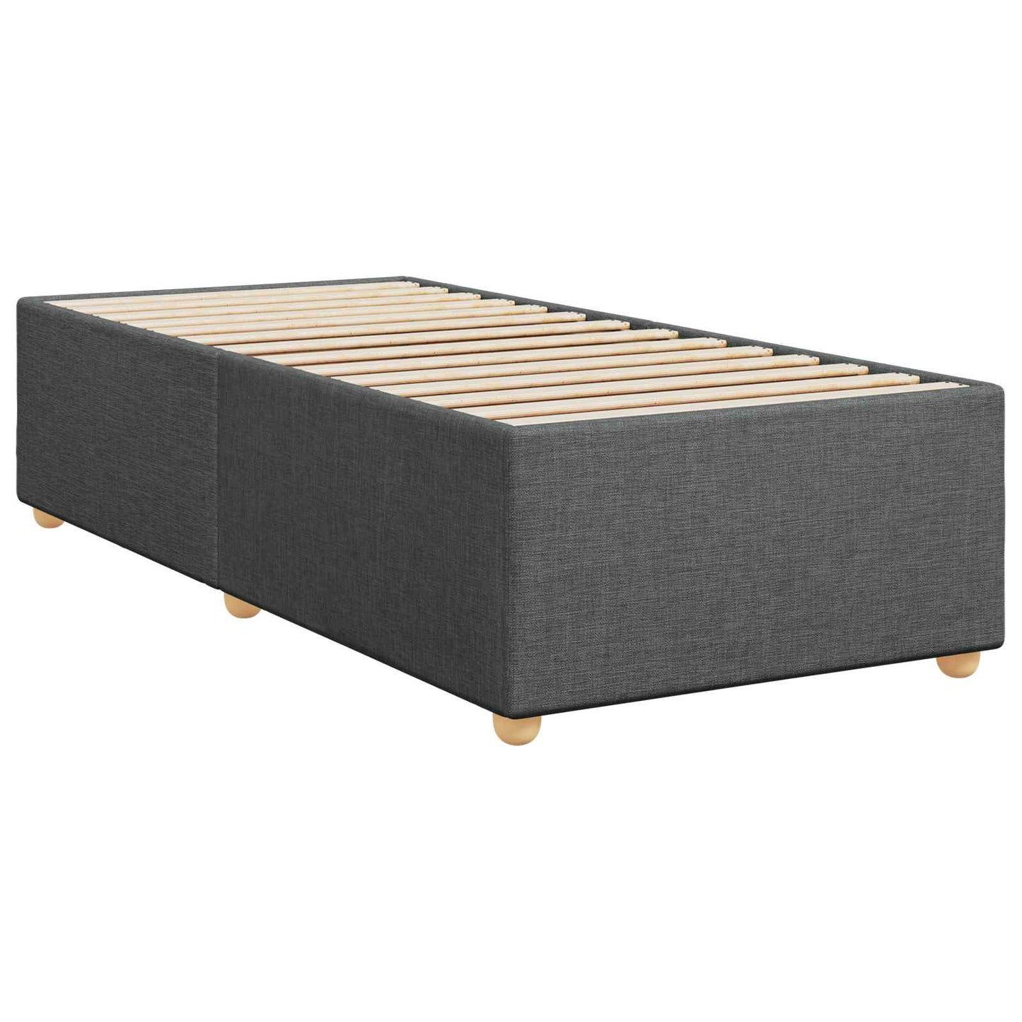 Letto box spring con materasso Grigio Scuro Singolo Tessuto