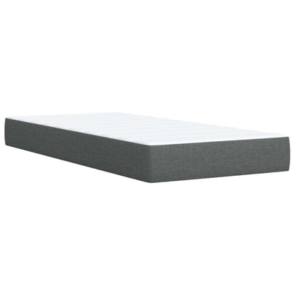 Letto box spring con materasso Grigio Scuro Singolo Tessuto