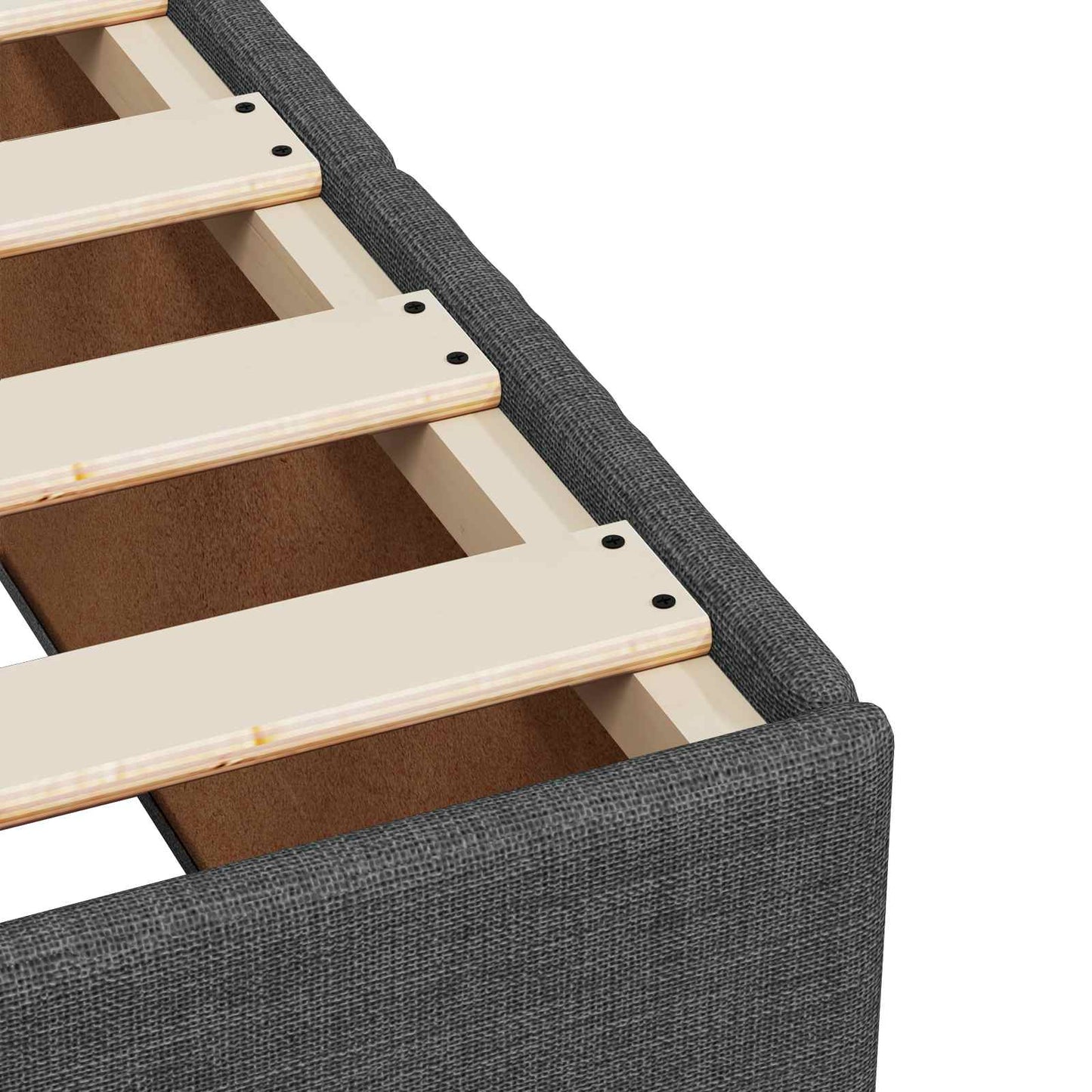 Letto box spring con materasso Grigio Scuro 80 x 200 cm Tessuto | homemem39