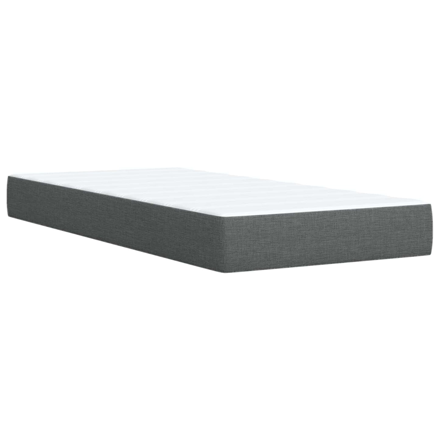Letto box spring con materasso Grigio Scuro 80 x 200 cm Tessuto | homemem39