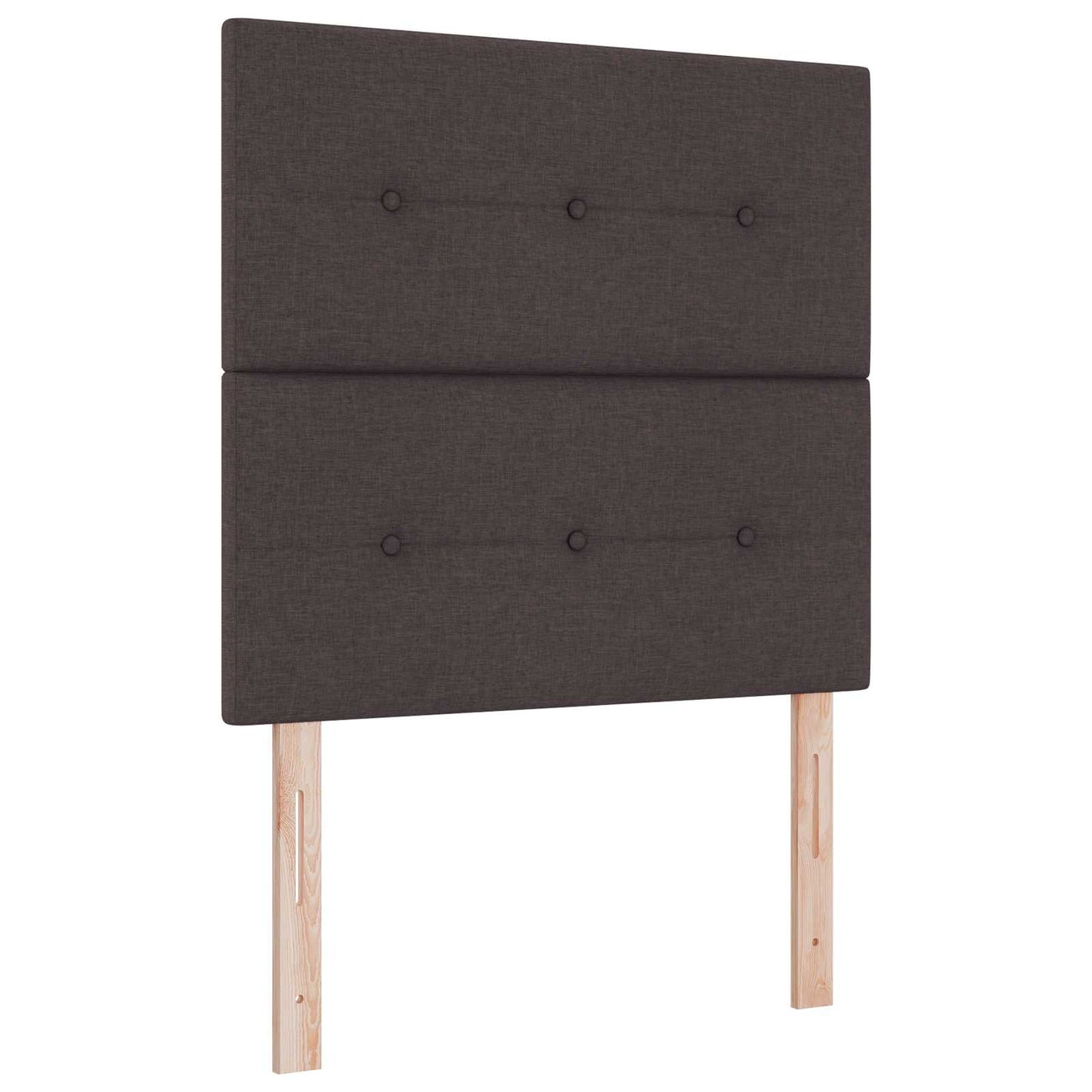 Letto box spring con materasso Marrone Scuro 100 x 200 cm