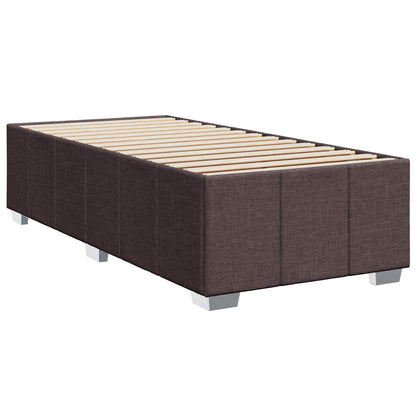 Letto box spring con materasso Marrone Scuro 100 x 200 cm