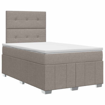 Letto box spring con materasso Tortora 120 x 200 cm Tessuto