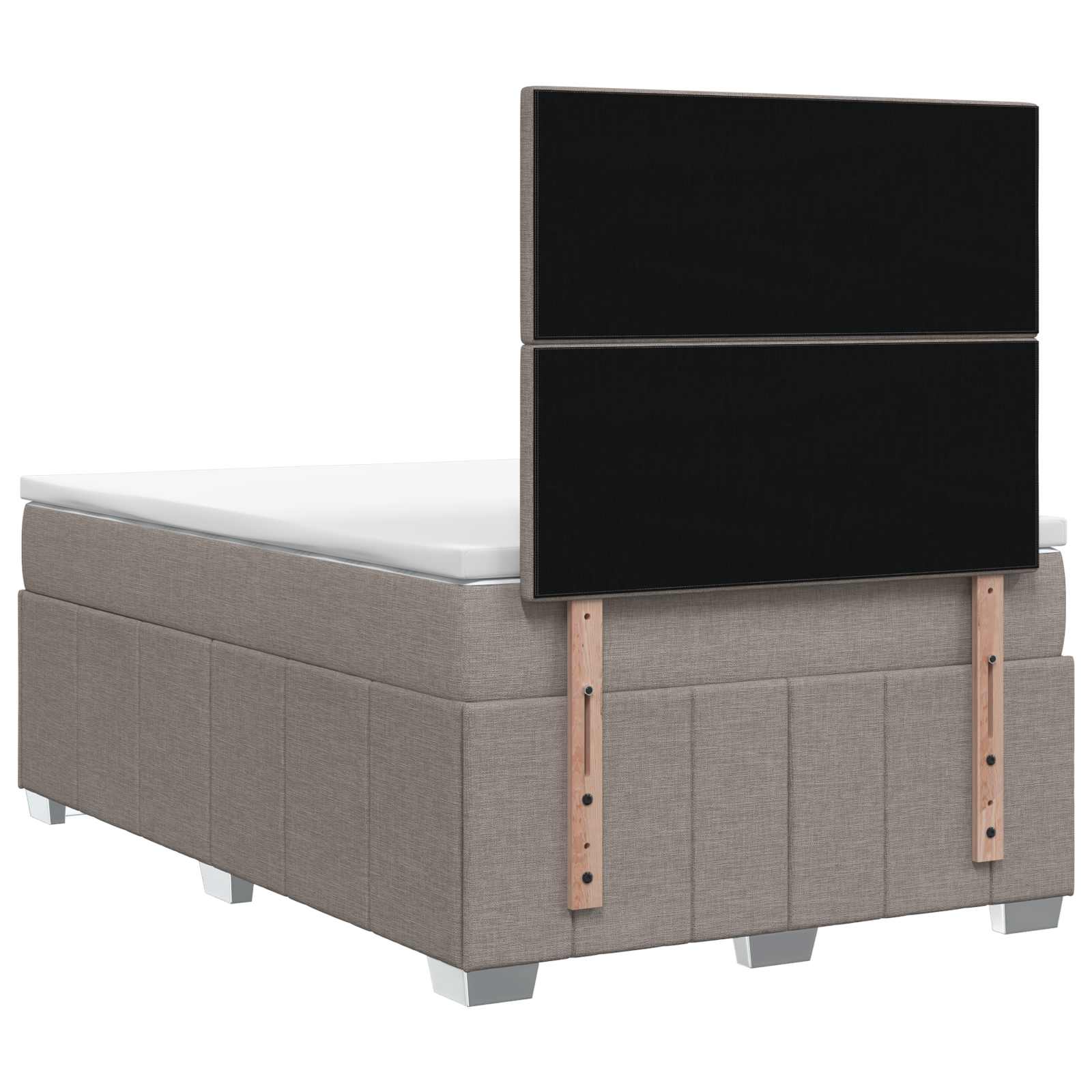 Letto box spring con materasso Tortora 120 x 200 cm Tessuto | homemem39