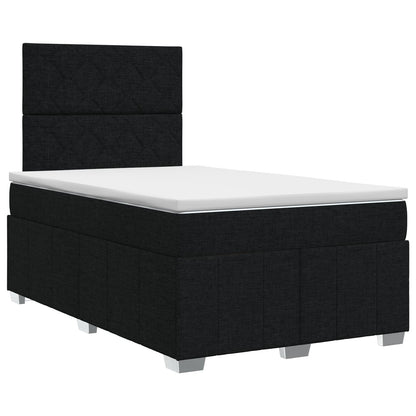 Letto box spring con materasso Nero 120 x 200 cm Tessuto | homemem39