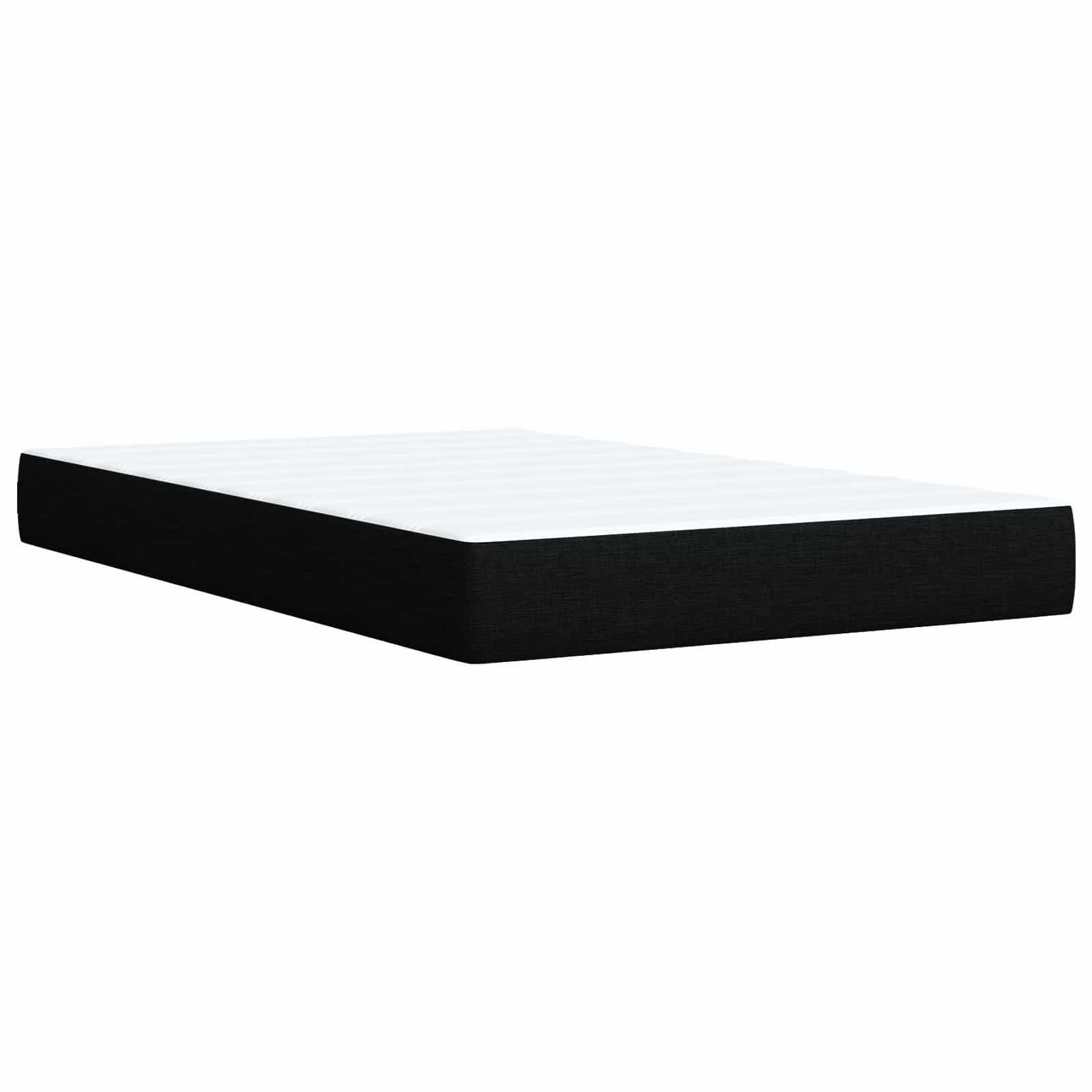 Letto box spring con materasso Nero 120 x 200 cm Tessuto | homemem39