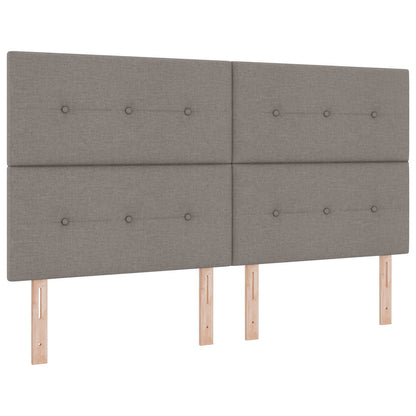 Letto box spring con materasso Tortora 180 x 200 cm Tessuto