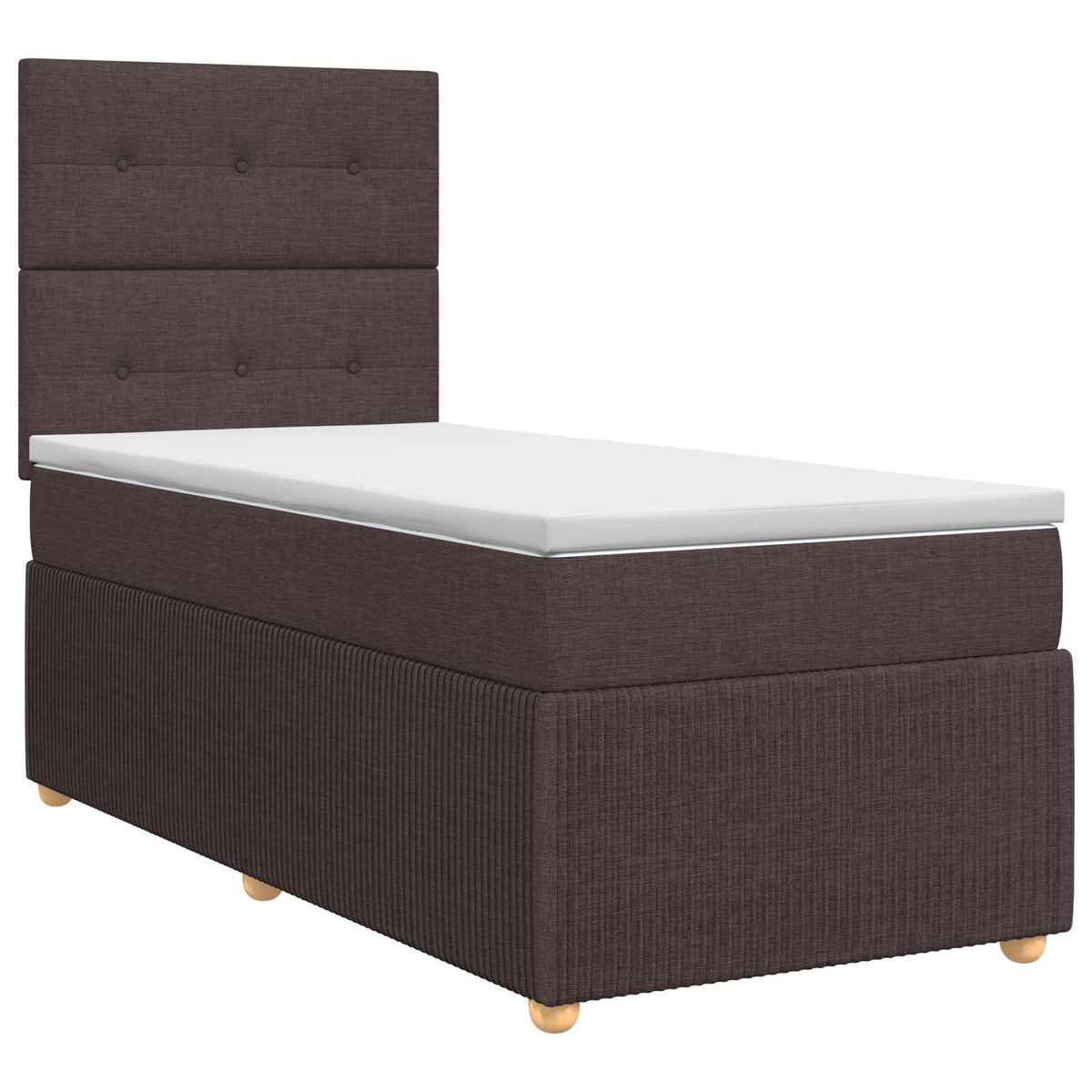 Letto box spring con materasso Marrone Scuro 80 x 200 cm | homemem39