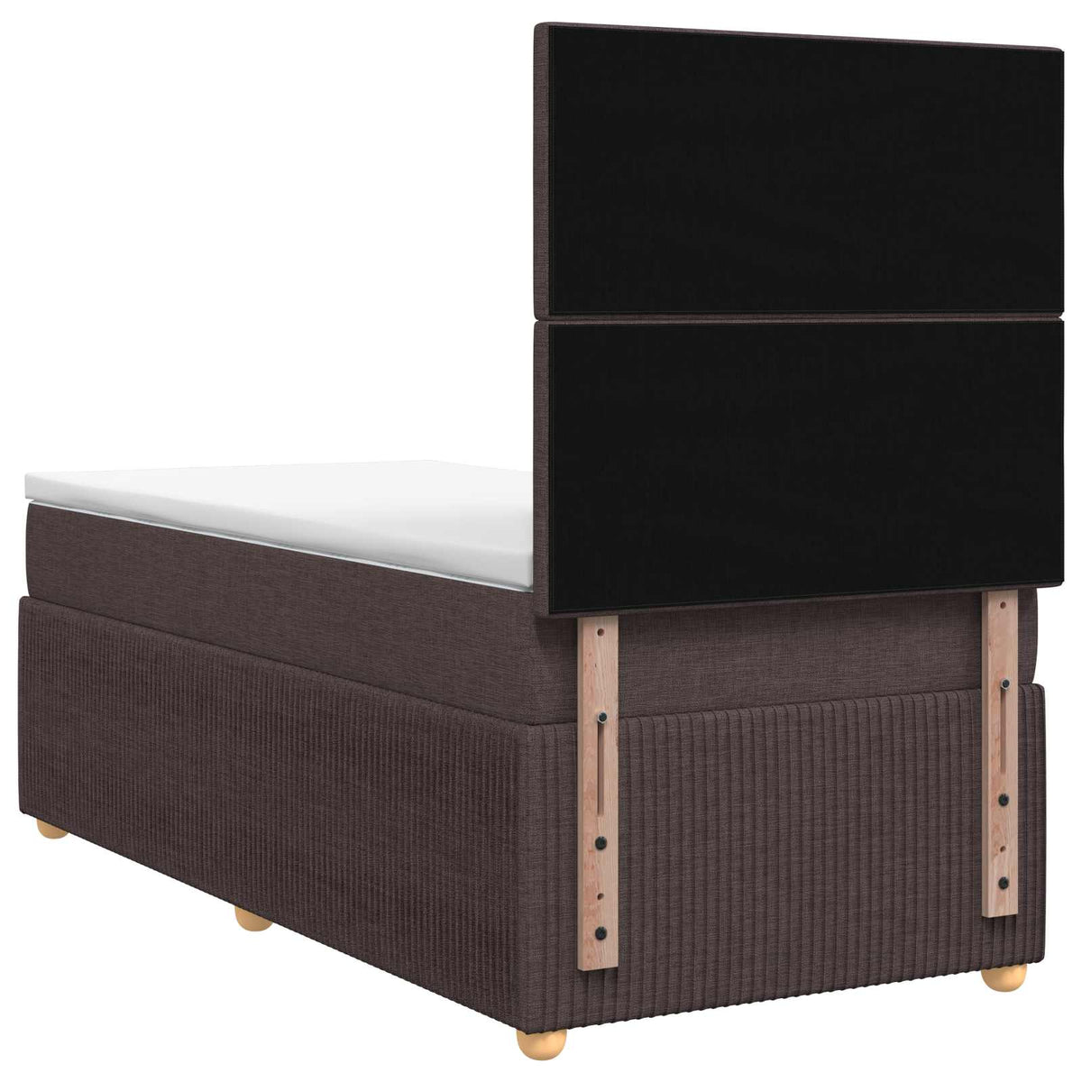 Letto box spring con materasso Marrone Scuro 80 x 200 cm | homemem39