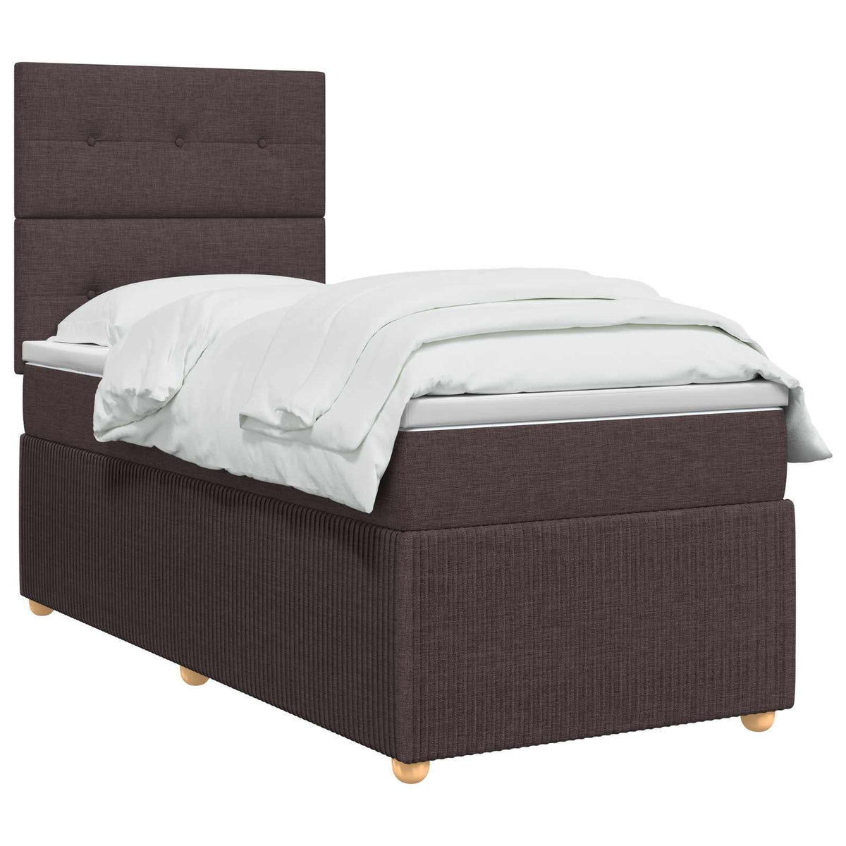 Letto box spring con materasso Marrone Scuro 80 x 200 cm | homemem39