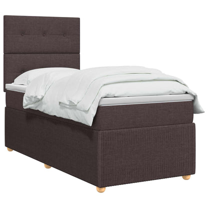Letto box spring con materasso Marrone Scuro 80 x 200 cm | homemem39