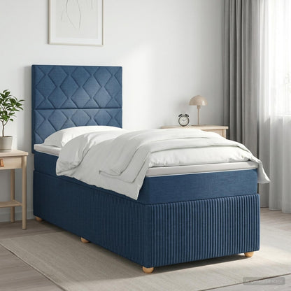 Letto box spring con materasso Blu 80 x 200 cm Tessuto | homemem39