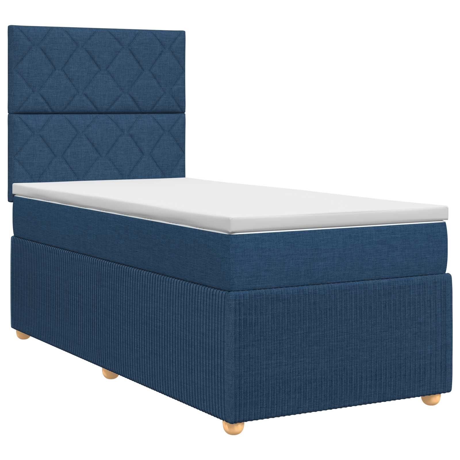 Letto box spring con materasso Blu 80 x 200 cm Tessuto | homemem39