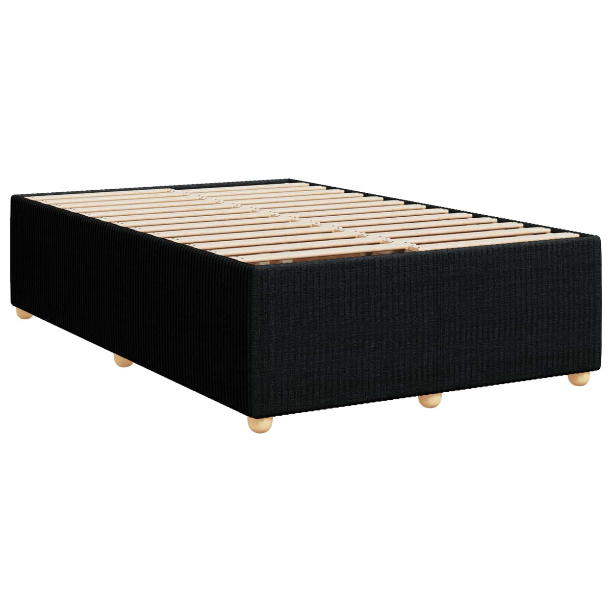 Letto box spring con materasso Nero 90 x 200 cm Tessuto | homemem39