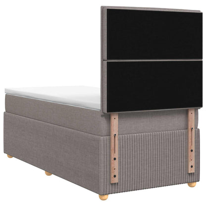Letto box spring con materasso Tortora 100 x 200 cm Tessuto | homemem39
