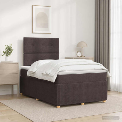 Letto box spring con materasso Marrone Scuro 120 x 200 cm | homemem39
