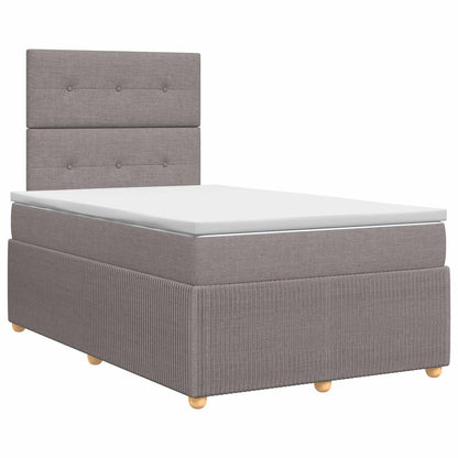 Letto box spring con materasso Tortora 120 x 190 cm Tessuto | homemem39