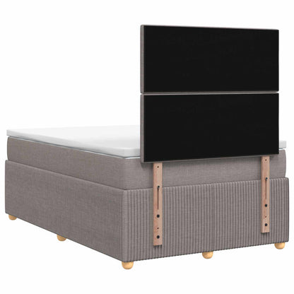 Letto box spring con materasso Tortora 120 x 190 cm Tessuto | homemem39