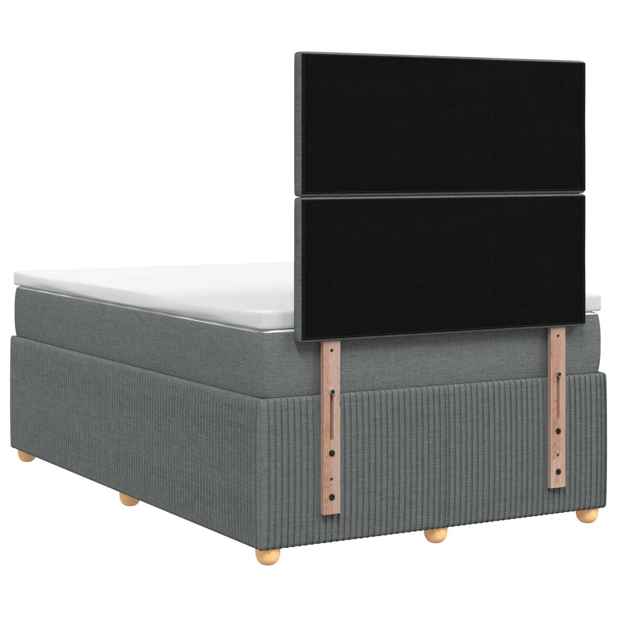 Letto box spring con materasso Grigio Scuro 120 x 200 cm | homemem39