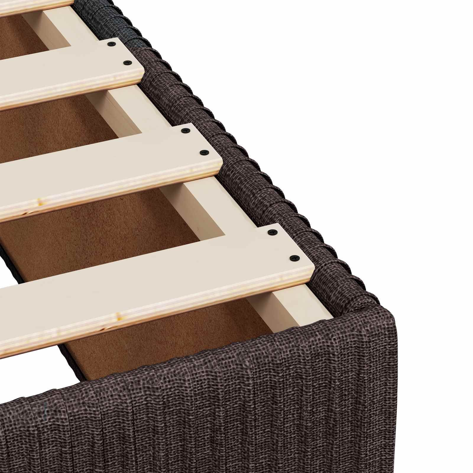 Letto box spring con materasso Marrone Scuro 120 x 200 cm | homemem39