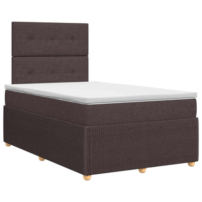 Letto box spring con materasso Marrone Scuro 120 x 200 cm | homemem39