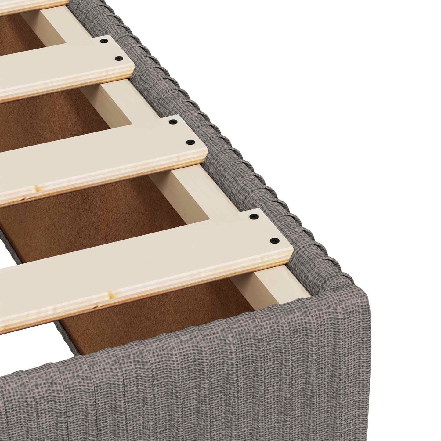 Letto box spring con materasso Tortora 120 x 200 cm Tessuto | homemem39