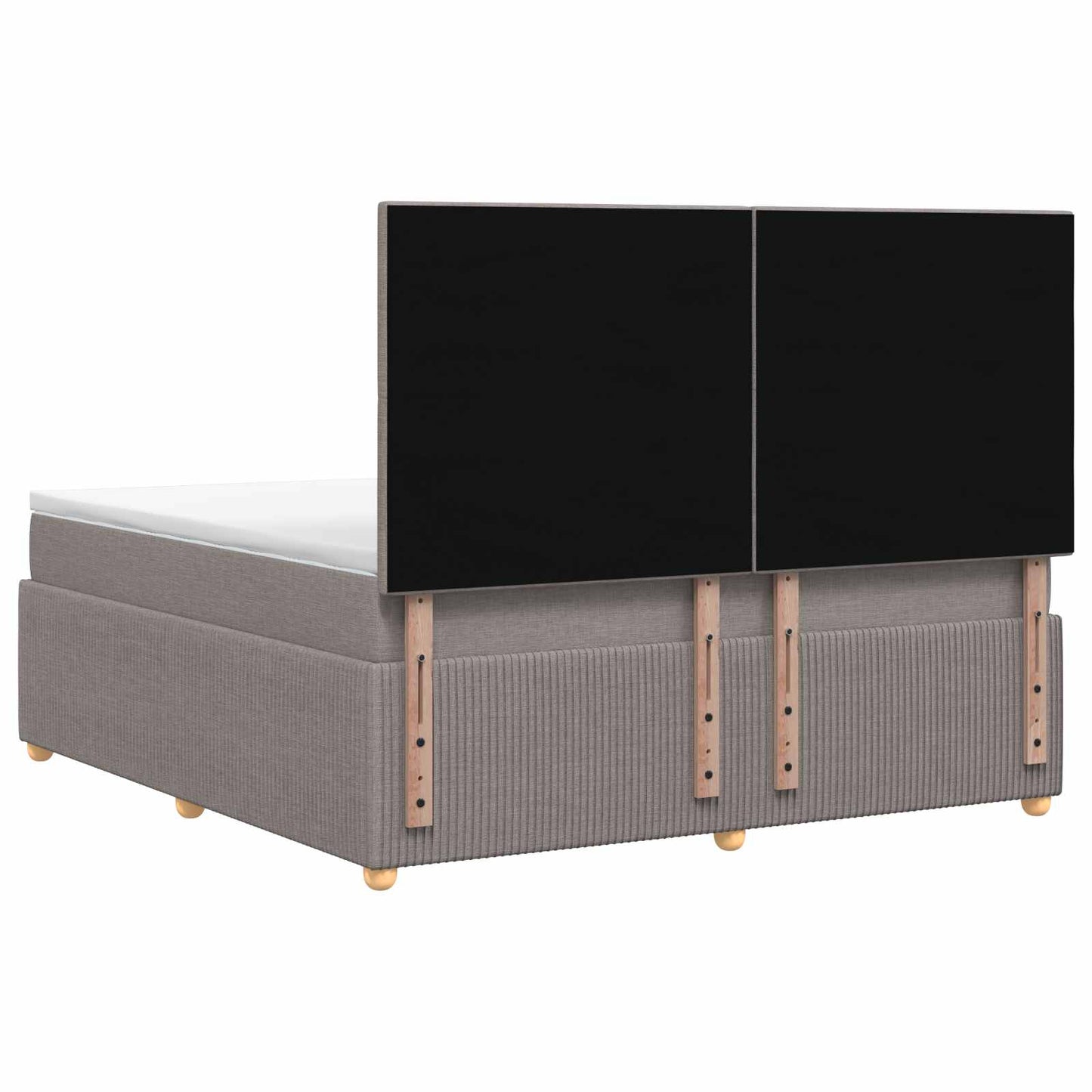 Letto box spring con materasso Tortora 160 x 200 cm Tessuto | homemem39