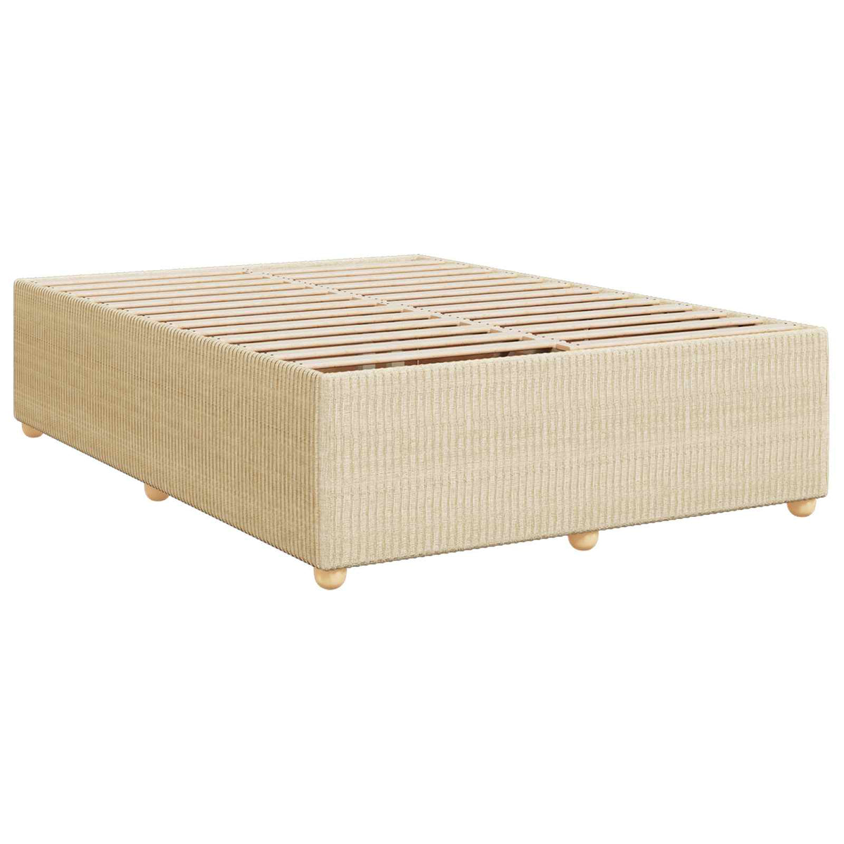 Letto box spring con materasso Crema 160 x 200 cm Tessuto | homemem39