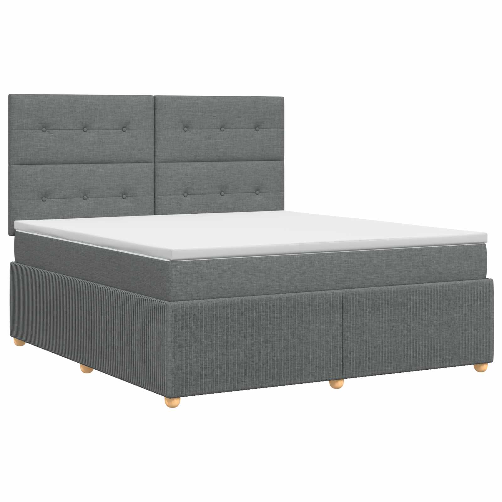 Letto box spring con materasso Grigio Scuro 180 x 200 cm | homemem39